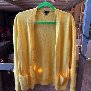 Bright Yellow Cashmere Sweater- J. Crew Sz. M